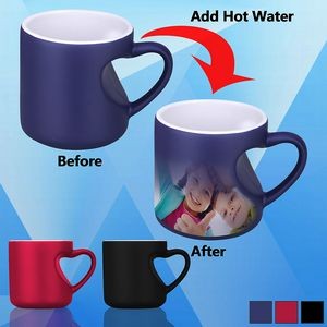 10 Oz. Sublimation Color Changing Coffee Cup w/Heart Handle