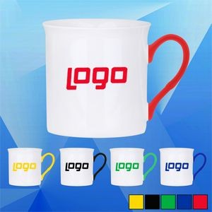 11 Oz. Ceramic Coffee Mug w/Colorful Handle