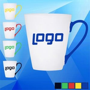10 Oz. Ceramic Coffee Mug w/Colorful Handle