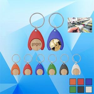 Shopping Trolley Token Coin Keychain