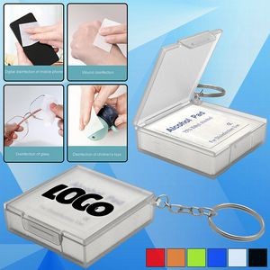 PPE Sterilized Cotton/ Alcohol Pads Case with Key Chain