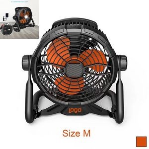 Rechargeable Rotatable Table Fan w/Light