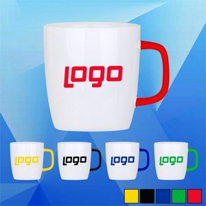 17 Oz. Ceramic Coffee Mug w/ Colorful Handle