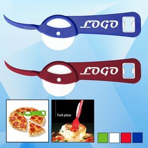 Pizza Cutter w/Bottle Opener & Fork