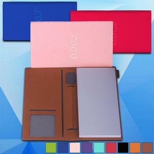 Note Book w/Leather Cover (4'' x 7 1/2'')