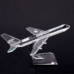 7 7/8 " x 7 1/2 " x 4 3/4 "Crystal Airplane Award