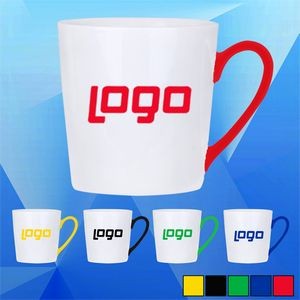 20 Oz. Ceramic Coffee Mug w/Colorful Handle