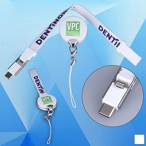 3-in-1 Charging Cable w/Key Holder