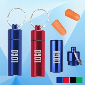 Ear Plugs in Metal Canister w/Key Ring