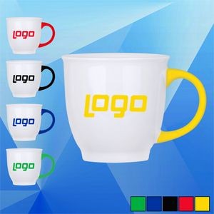 17 Oz. Ceramic Coffee Mug w/ Colorful Handle