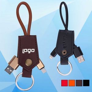 2-In-1 Charging Cable With Keychain