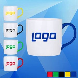 15.5 Oz. Ceramic Coffee Mug w/ Colorful Handle