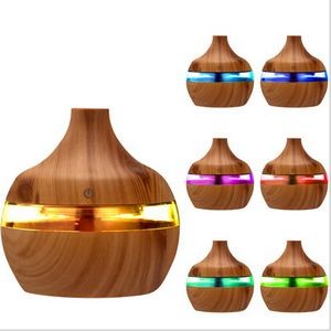 7 Colorful LED Light Wood Grain Ultrasonic Aroma Diffuser