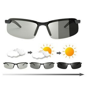 Semi Rimless Photochromic Polarized Sunglasses