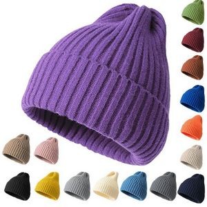 Winter Plain Dyed Custom Beanie Hat