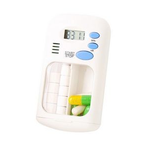 Multi-Alarm Timer Pill Box w/2 Compartments