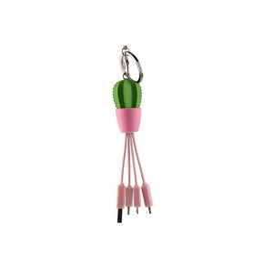 PVC 4 in 1 Cactus USB Charger Cable