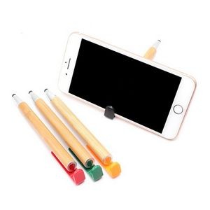Bamboo Stylus with Phone Stand