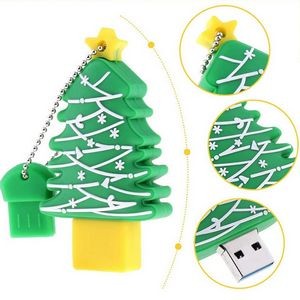 Silicone Shell Christmas Tree USB Flash Drive