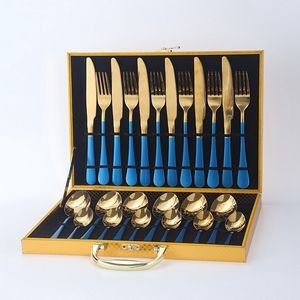 Luxury 24 Pcs Cutlery Set with Wooden Case