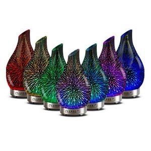 3D Fireworks Glass Slanted Bevel Humidifier