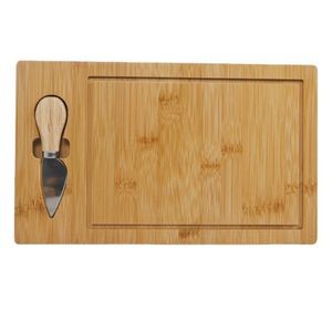 Bamboo Charcuterie Board Set with Cheese Knife