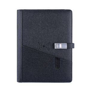 Wireless Charging Notebook with 6000 mAH Power Bank