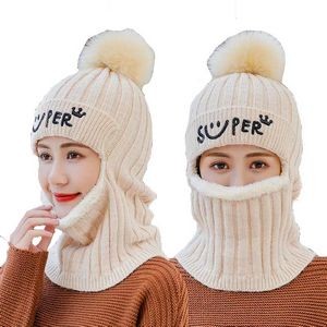 Lady Knitted Conjoined Cap