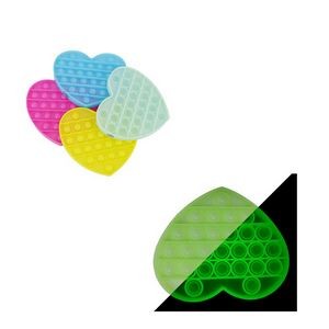Heart Shape Noctilucence Bubble Sensory Fidget Toy