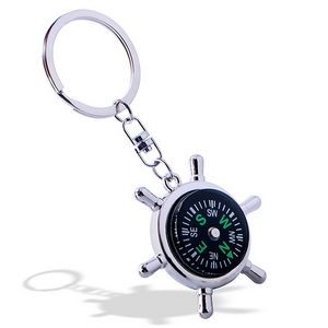 Rudder Compass Key Chain