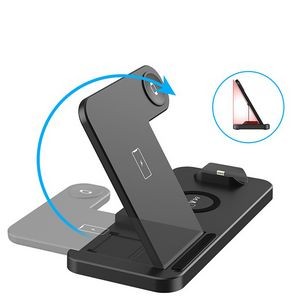 15W Foldable 4 in 1 QI Charger Station Holder