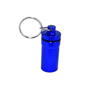 Waterproof Metal Pill Box with Keychain