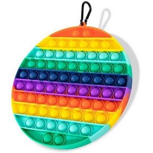Round Large Size Rainbow Push Pop Bubble Fidget Toy