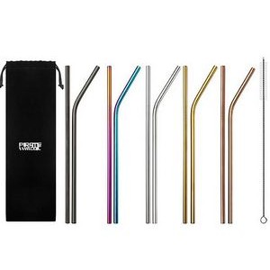 Colorful Stainless Steel Drinking Straw Set