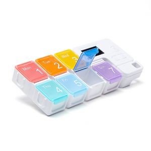 Colorful Pill Box w/Alarm Timer & 7 Compartments