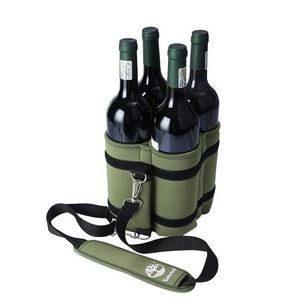 Collapsible Beer Can Carrier Tote Bottle Cooler Bag (4 Pack)