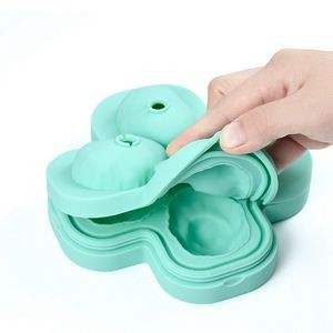 4 Grids Meatball Shaped Ice Cube Mold