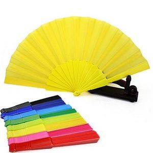 Spanish Multi Colors Plastic Fabric Folding Hand Fan