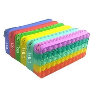 Large Capacity Square Push Pop Bubble Toy Pencil Case