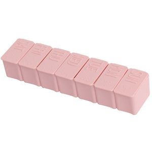 7 Compartment Travel Pill Storage Case with Braille