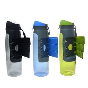 25 Oz. Pill Box Water Bottle w/3 Compartments
