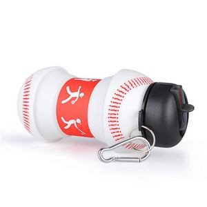 550 ML Baseball Shaped Collapsible Sports Water Bottle