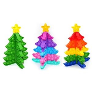 Dismountable Christmas Tree Shape Push Pop Bubble Fidget Toy