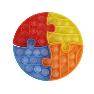 Round 4 Pcs Spliced Push Pop Bubble Fidget Toy