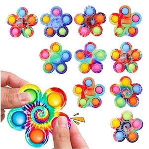 Colorful 5 Fingers Toys Push Bubble Fidget Spinner