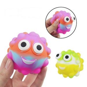 Big Eyes 3D Rainbow Stress Pop Ball Fidget Toy