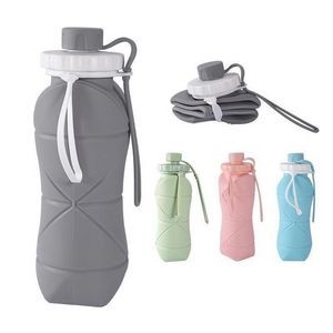 20 Oz. Silicone Collapsible Travel Water Bottle