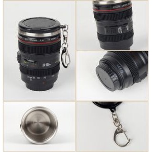 2 Oz. Camera Lens Mug with Key Ring
