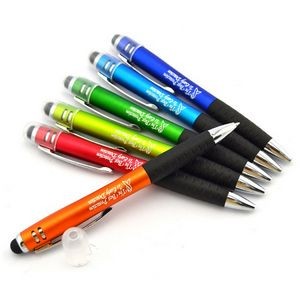LED Light Pen with Laser Logo and Stylus Touch