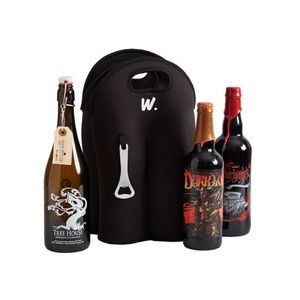 Neoprene Beer Carrier Wine Bottle Holder w/Opener (4 Pack)